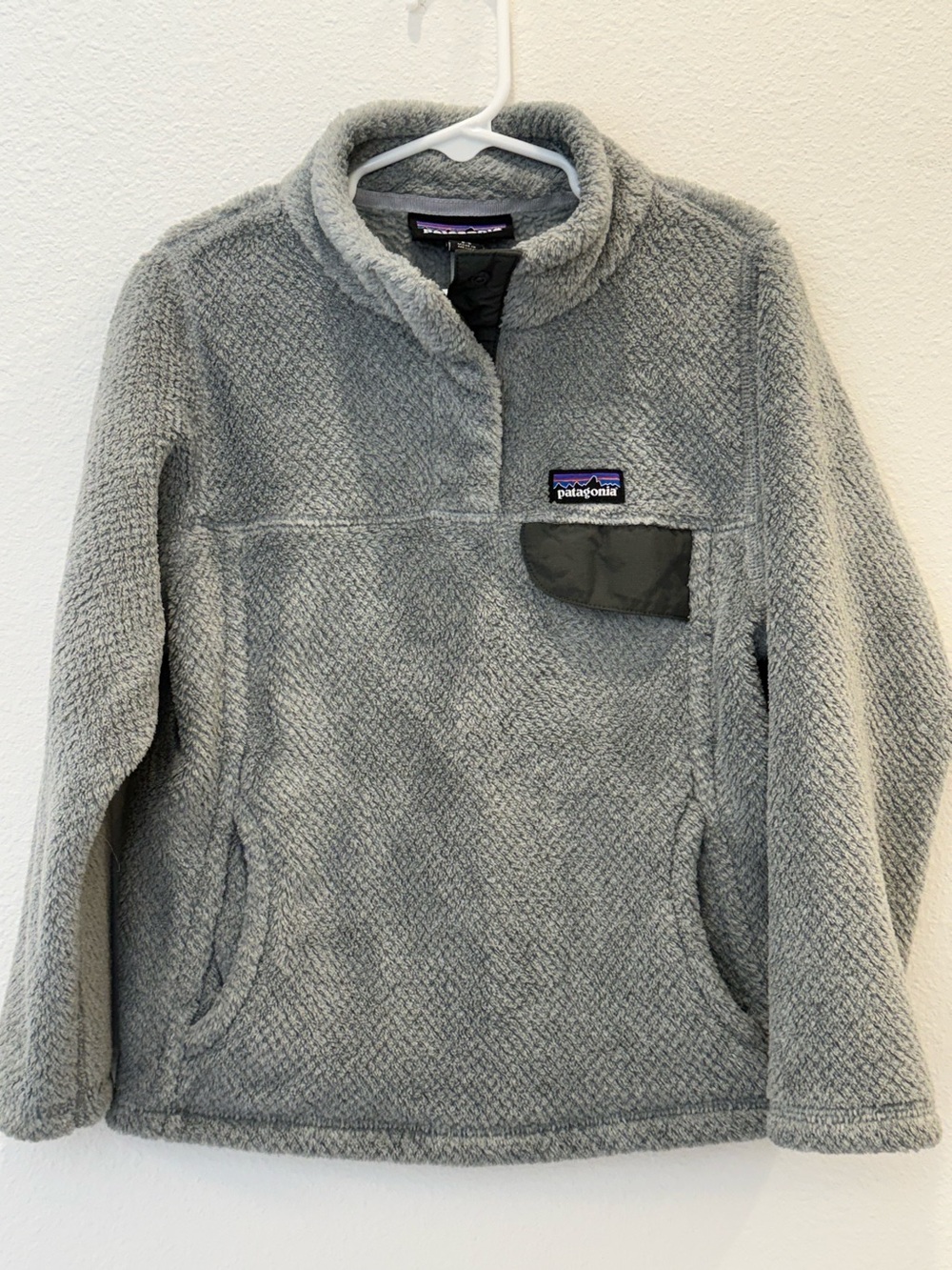 Patagonia Kids Re-Tool Snap-T Fleece Pullover Gray XS 5-6 Polartec Thermal Pro